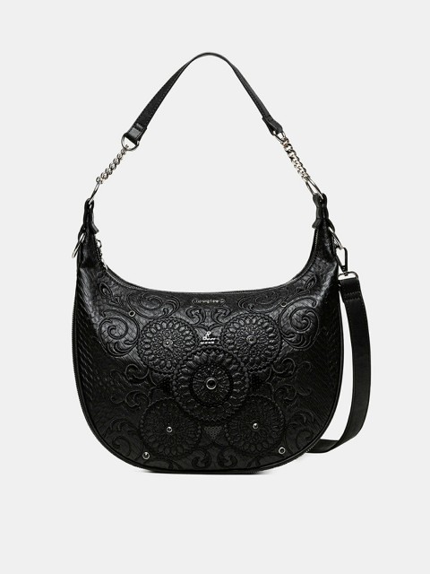 

Desigual Black Self Design Shoulder Bag
