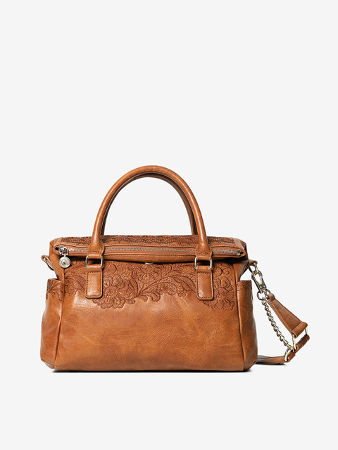 

Desigual Brown Textured Handheld Bag