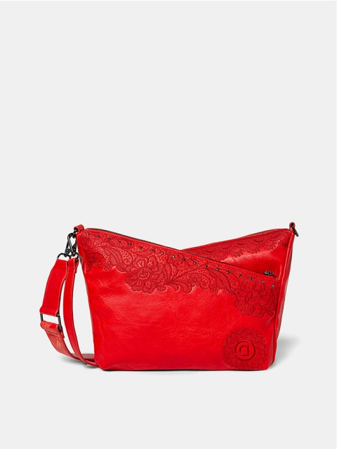 

Desigual Red Self Design Sling Bag