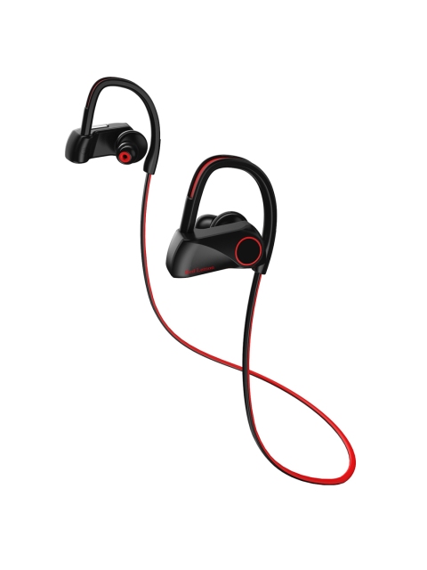 

Red Lemon Unisex Red and Black Bolt Sports Stereo Wireless Headphones