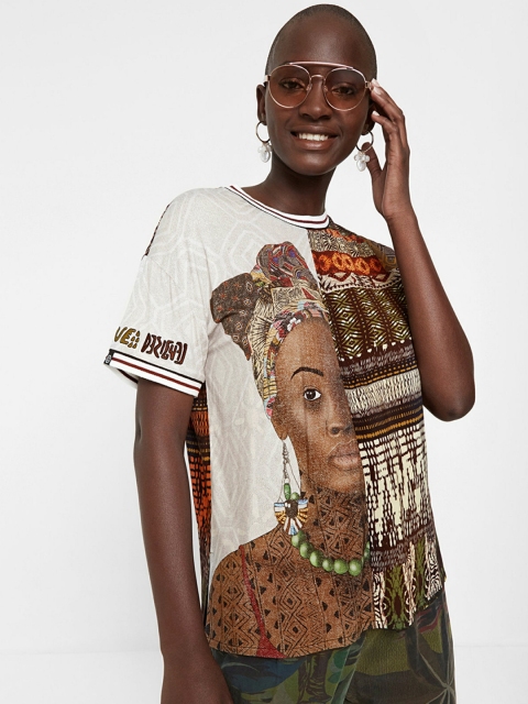 

Desigual Women Multicoloured Bohemian Print Top, Multi