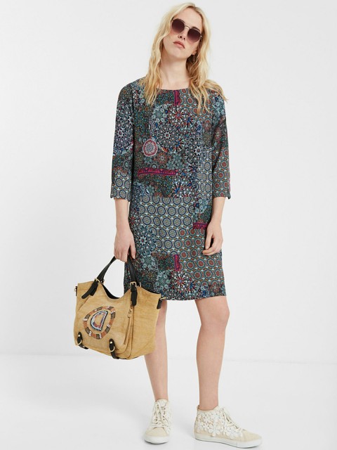

Desigual Women Multicoloured Bohemian Print T-shirt Dress, Multi