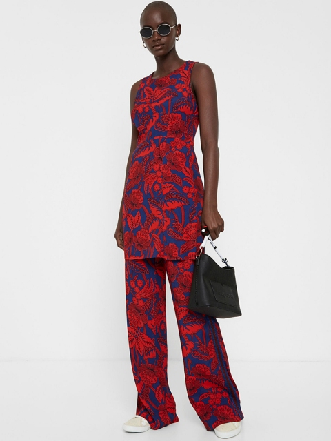 

Desigual Women Red & Blue Printed Sheath Dress
