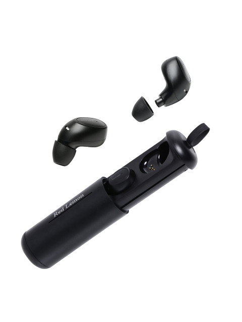 

Red Lemon Unisex Fusion T500 True Wireless Earbuds with Charging Case, Black