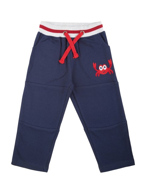 

Donuts Infant Boys Blue Solid Panelled Track Pants