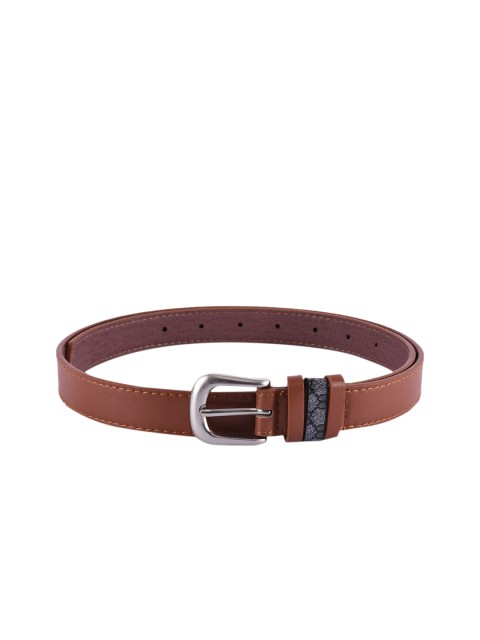 

BuckleUp Women Brown Solid Slim Belt