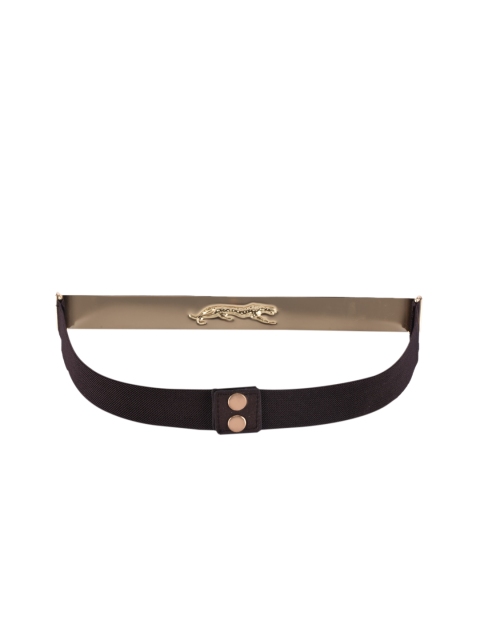 

BuckleUp Women Brown & Gold-Toned Solid Belt