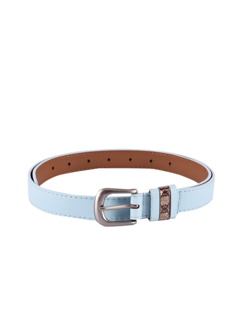 

BuckleUp Women Turquoise Blue & Brown Solid Belt