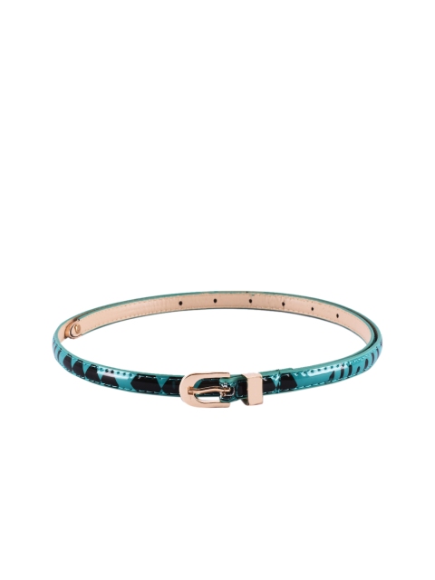 

BuckleUp Women Blue & Black Printed Belt