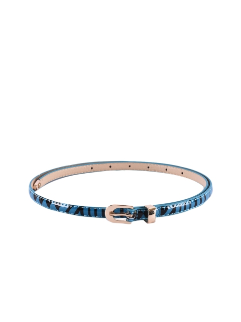 

BuckleUp Women Blue & Black Printed Belt