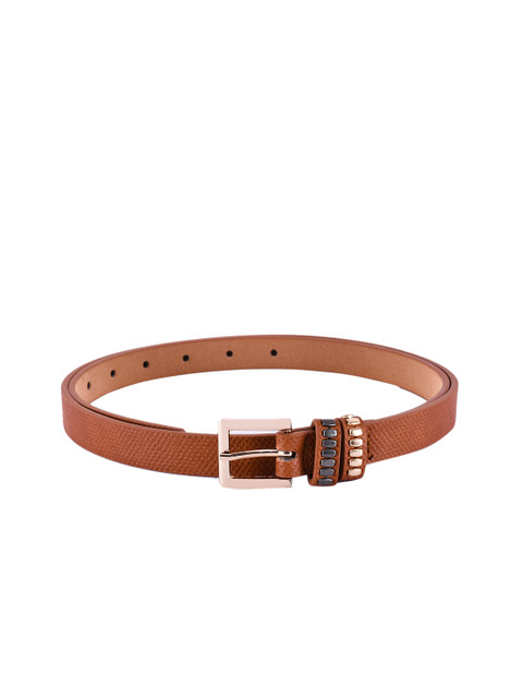 

BuckleUp Women Tan Brown Textured Belt