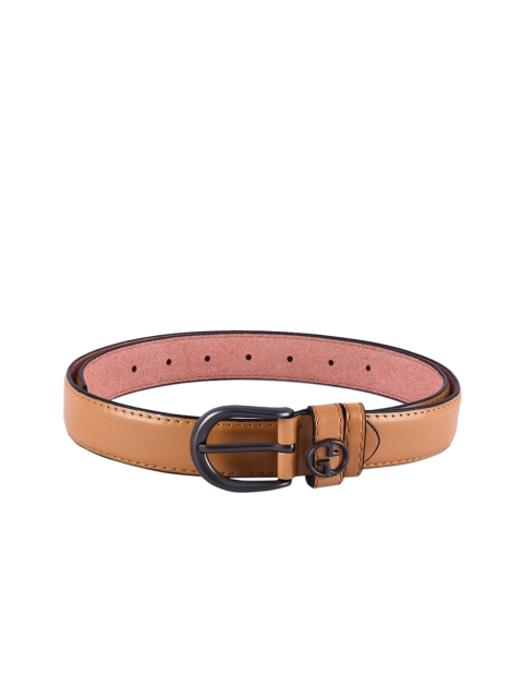 

BuckleUp Women Tan Brown Solid Belt