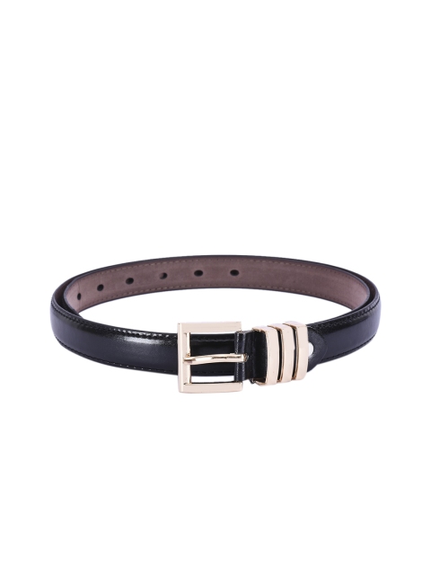 

BuckleUp Women Black Solid Belt