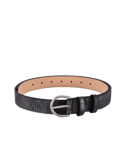 

BuckleUp Women Black Textured Belt