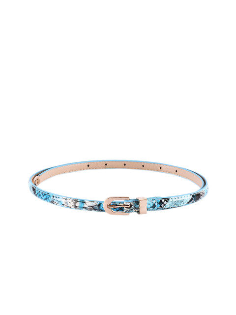 

BuckleUp Women Blue & Black Printed Belt