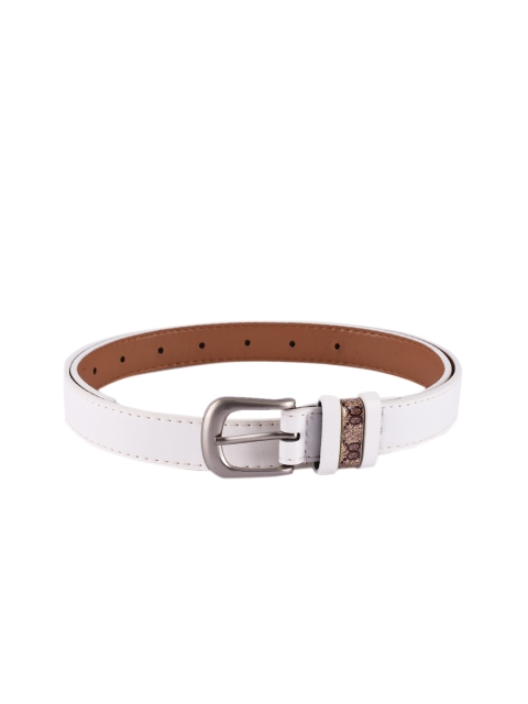 

BuckleUp Women White & Brown Solid Belt