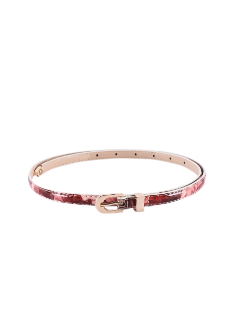 

BuckleUp Women Red & Gold-Toned Printed Belt