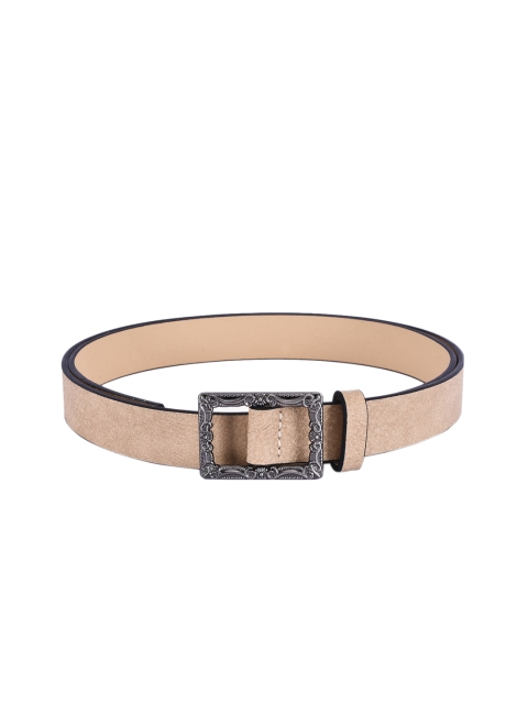 

BuckleUp Women Peach-Coloured Textured Belt