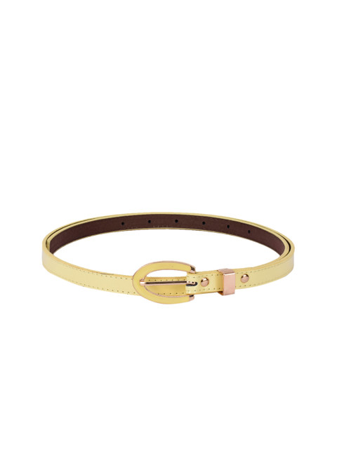 

BuckleUp Women Yellow Solid Belt
