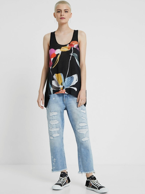 

Desigual Women Black Printed Top