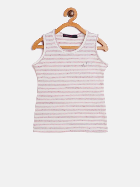 

Nins Moda Girls Pink & White Striped Top