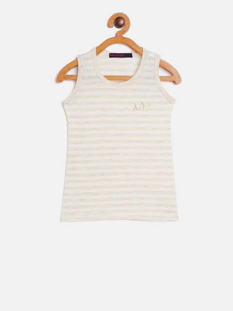 

Nins Moda Girls Yellow & White Striped Top