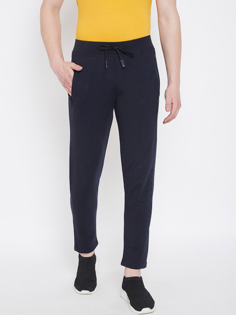 

Okane Men Navy Blue Solid Track Pants