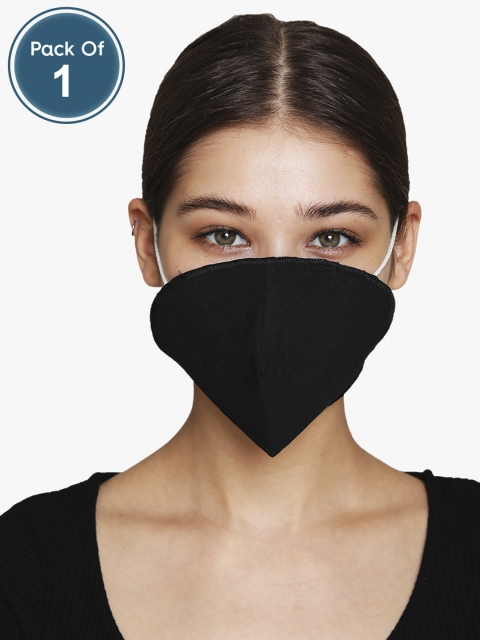 

Clovia Adults Black Solid Reusable 3-Layer Cloth Masks