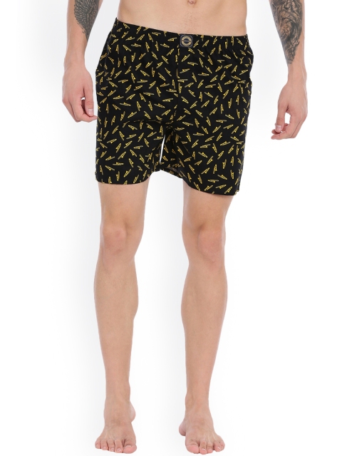 

Joven Men Black & Yellow Printed Pure Cotton Boxers JB1P-TR