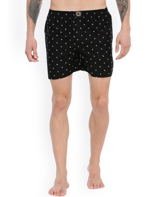 

Joven Men Black & White Printed Pure Cotton Boxers JB1P-CR