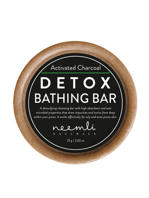 

Neemli Naturals Unisex Activated Charcoal Detox Handcrafted Bathing Bar- 75 g, Black