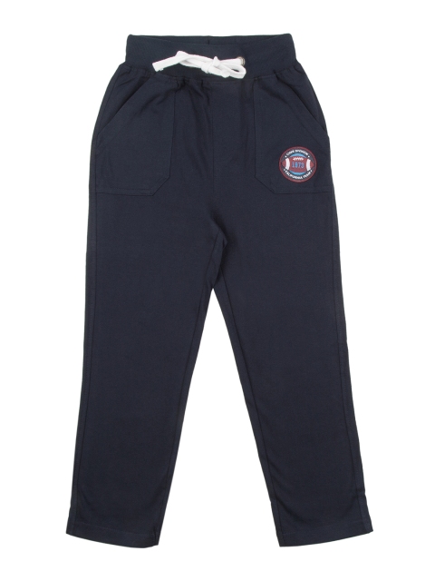 

Cherokee Boys Navy Blue Solid Track Pants