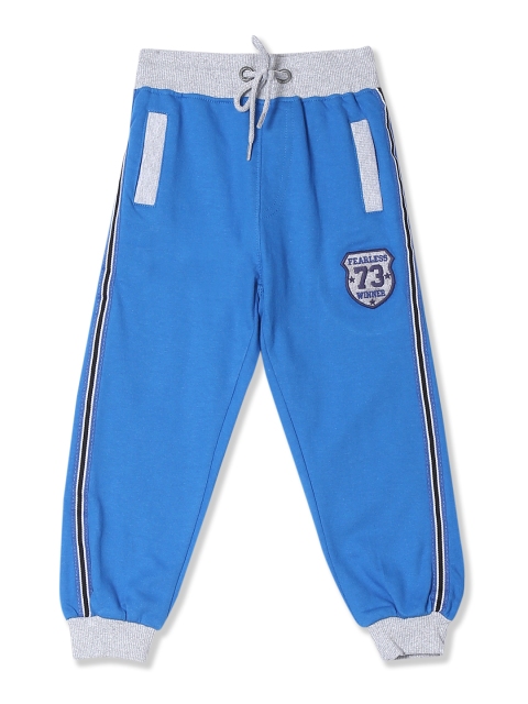 

Cherokee Boys Blue & Grey Solid Taping Knitted Joggers