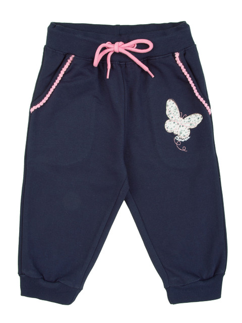 

Cherokee Girls Navy Blue Solid Joggers