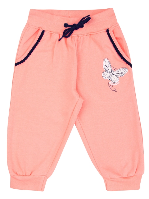 

Cherokee Girls Peach-Coloured Solid Knitted Joggers