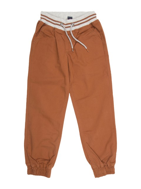 

Cherokee Boys Brown Solid Woven Joggers