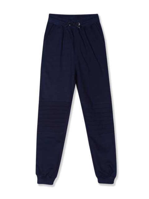 

Cherokee Boys Blue Solid Tucked Accent Knit Joggers
