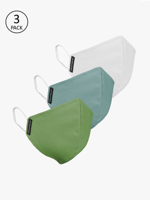

DENNISON Unisex 3 Pcs 2-Ply Water & Stain Repellent Reusable Outdoor Protective Masks, White