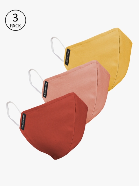 

DENNISON Unisex 3 Pcs 2-Ply Water & Stain Repellent Reusable Outdoor Protective Masks, Rust
