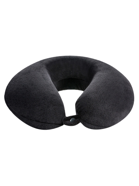 

The White Willow Kids Black Solid Memory Foam Kids Neck Rest U-Shaped Travel Pillow