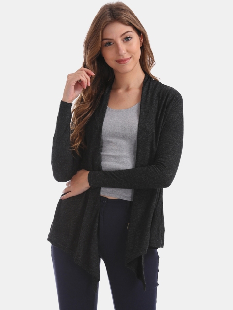 

Sugr Women Grey Solid Open Front Shrug