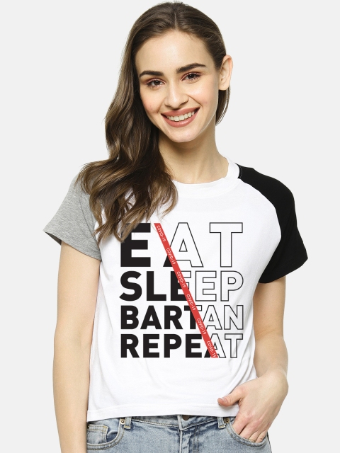 

Campus Sutra Women White Printed Top