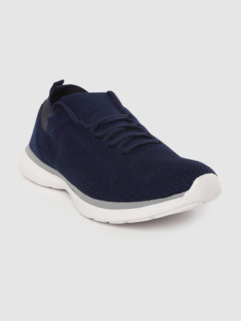 

Crew STREET Men Navy Blue Woven Design Running Shoes