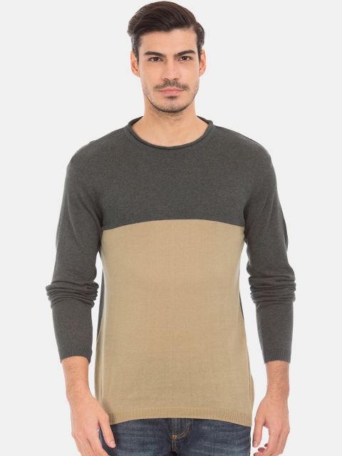 

Cherokee Men Grey Colourblocked Pullover