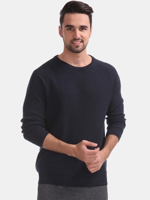 

Cherokee Men Blue Solid Pullover