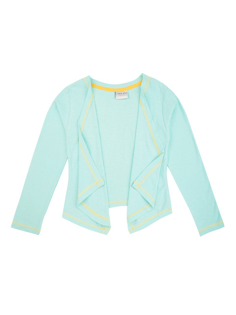 

Cherokee Girls Blue Solid Open Front Shrug