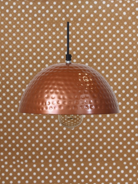 

eCraftIndia Copper-Toned & Black Hammered Ceiling Lamp