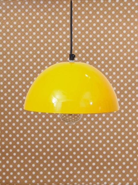 

eCraftIndia Yellow Solid Glossy Finish Hanging Light