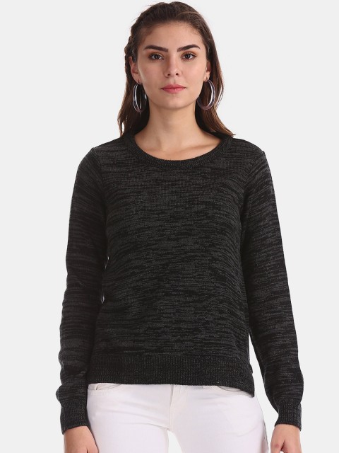 

Cherokee Women Charcoal Grey Self Design Sweater