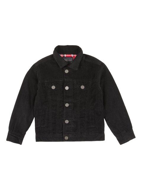 

Cherokee Boys Black Solid Denim Jacket